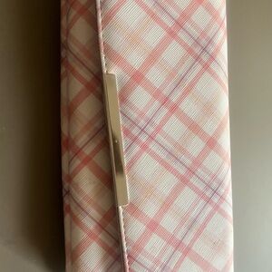 Pink Plaid Clutch Wallet